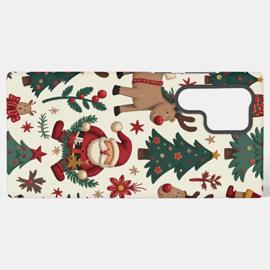 Vrolijk kerstfeest samsung galaxy hoesje (Achterkant horizontaal)