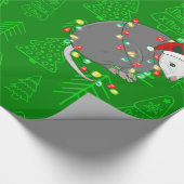 Vrolijk Kerstfeest Santa Possum Cadeaupapier (Hoek)