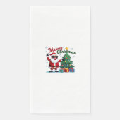 vrolijk kerstfeest | Santa & Tree Design Servet (Voorkant)