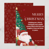 Vrolijk kerstfeest santa vakantie Kaart (Voorkant / Achterkant)
