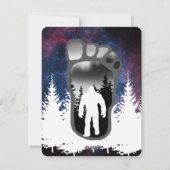 Vrolijk Kerstfeest Sasquatch Feestdagenkaart (Achterkant)