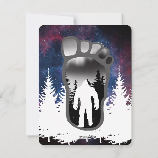 Vrolijk Kerstfeest Sasquatch Feestdagenkaart (Achterkant)