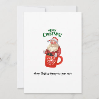 Vrolijk kerstfeest schattig santaclaus cadeau voor kaart