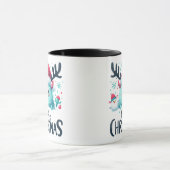 Vrolijk kerstfeest Schattige pluizig Mok (Midden)