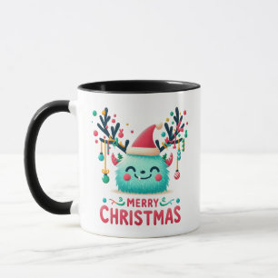 Vrolijk kerstfeest Schattige pluizig Mok