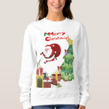 Vrolijk Kerstfeest Schattige Santa Sweatshirt