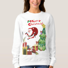 Vrolijk Kerstfeest Schattige Santa Sweatshirt
