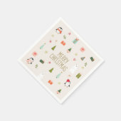 Vrolijk kerstfeest, Schattige Servet (Hoek)