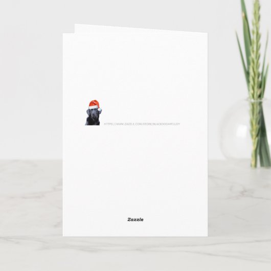 Vrolijk kerstfeest Schattigee hond papa Feestdagen Kaart (Achterkant)