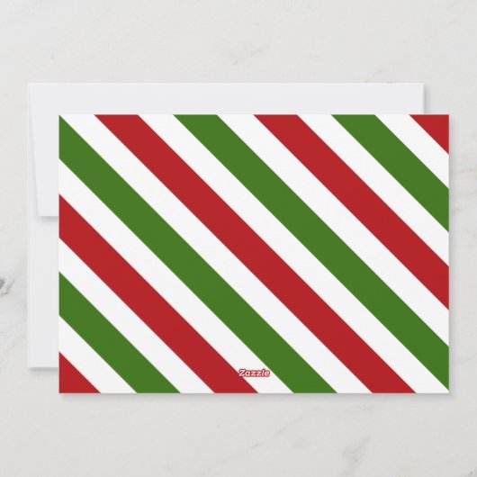 Vrolijk kerstfeest Schattigee rode en groene kabou Feestdagenkaart (Achterkant)