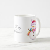 Vrolijk Kerstfeest Schattigee Sneeuwmannen Regenbo Koffiemok (Voorkant rechts)