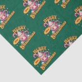 Vrolijk kerstfeest Schattigee warme chocolademelk Tissuepapier (Detail)