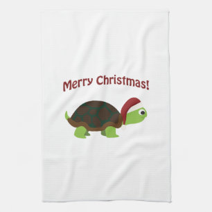 Vrolijk kerstfeest! Schildpad Theedoek