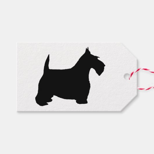 Vrolijk Kerstfeest Scottie Hond Cadeaulabel