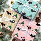 Vrolijk Kerstfeest Scottie Hond Sneeuw Leuke Naam Inpakpapier Vel