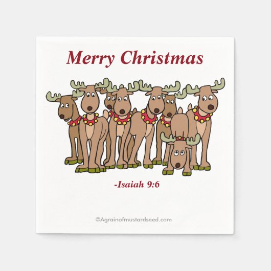 Vrolijk kerstfeest servet (Voorkant)