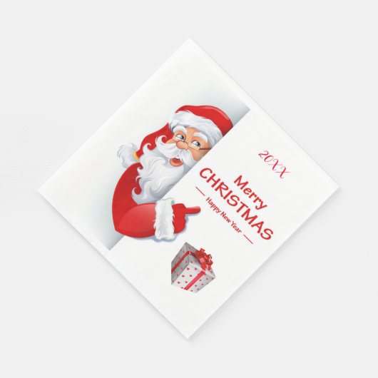 Vrolijk kerstfeest servet (Hoek)