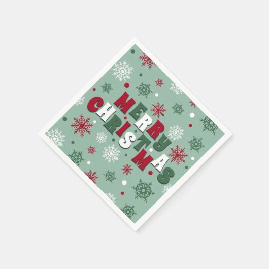 Vrolijk kerstfeest servet (Hoek)