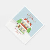 Vrolijk kerstfeest servet (Hoek)