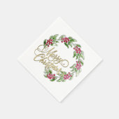 Vrolijk kerstfeest servetten (Hoek)