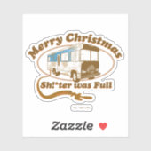 Vrolijk kerstfeest Sh!*ter was vol Sticker (Vel)