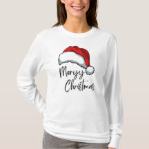 Vrolijk Kerstfeest Shirt met Santa Hat Design
