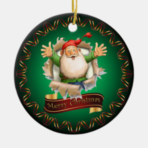Vrolijk kerstfeest ~ Sinteren door ~ Keramisch Ornament