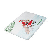 Vrolijk kerstfeest! Sinterklaas met kat en hond Badmat (Gekanteld)