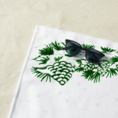 Vrolijk kerstfeest! Sinterklaas met kat en hond Strandlaken (In situ)