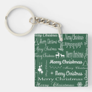 Vrolijk kerstfeest sleutelhanger
