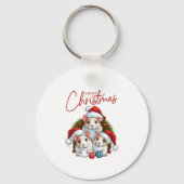 Vrolijk kerstfeest sleutelhanger (Voorkant)
