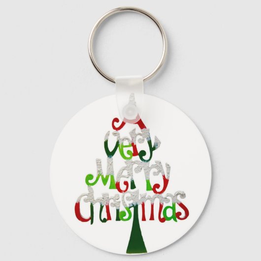 Vrolijk kerstfeest sleutelhanger (Voorkant)