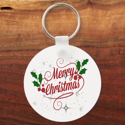 Vrolijk kerstfeest Sleutelhanger (Voorkant)