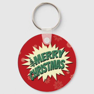 Vrolijk kerstfeest sleutelhanger