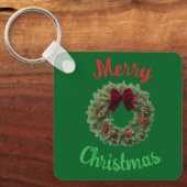 Vrolijk kerstfeest Sleutelhanger (Voorkant)