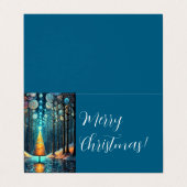 Vrolijk Kerstfeest Small Business Support Bedankt Visitekaartjes (Buitenkant ongevouwen)