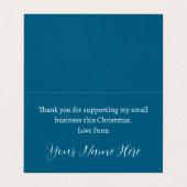Vrolijk Kerstfeest Small Business Support Bedankt Visitekaartjes (Binnenkant ongevouwen)