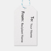 Vrolijk Kerstfeest Sneeuwman naar/van label Cadeaulabel (Achterkant)