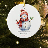 Vrolijk Kerstfeest & Sneeuwmannen Keramisch Ornament