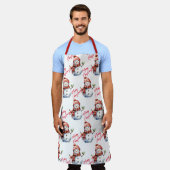 Vrolijk Kerstfeest & Sneeuwmannen Schort (Gedragen)