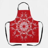 Vrolijk kerstfeest. Sneeuwvlok. Monogram. Apron Schort (Voorkant)