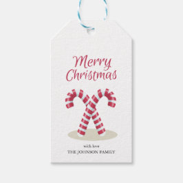 Vrolijk Kerstfeest Snoep Canes Vakantie Cadeau Lab Cadeaulabel