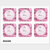 Vrolijk kerstfeest Snowflake Black en roze sticker (Vel)