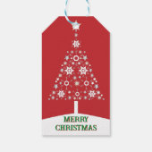Vrolijk Kerstfeest Snowflake Tree Gift Label Cadeaulabel (Achterkant)