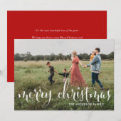 Vrolijk kerstfeest | Snowflakes Holiday-fotokaart Feestdagenkaart (Voorkant / Achterkant)