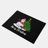Vrolijk kerstfeest - Snowman Deurmat (Schuin)