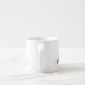 Vrolijk kerstfeest! Snowman met kat en puppy Espresso Kop (Achterkant)