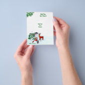 Vrolijk kerstfeest! Snowman met vrienden Flyer (Hand)