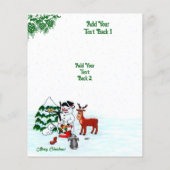 Vrolijk kerstfeest! Snowman met vrienden Flyer (Achterkant)