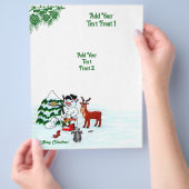 Vrolijk kerstfeest! Snowman met vrienden Flyer (Hand)